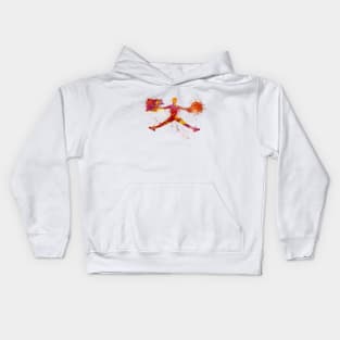 Sports cheerleader in watercolor Kids Hoodie